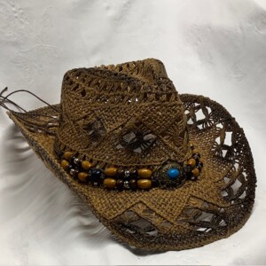 Vintage straw hat brown