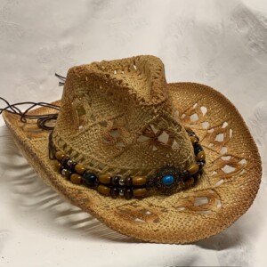 Vintage straw hat light brown