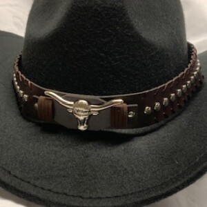 Longhorn chrome hatband